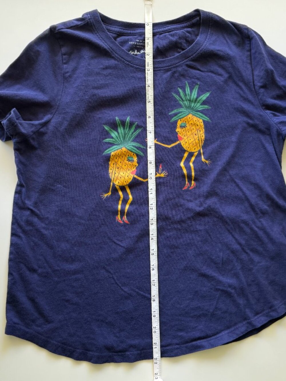 Anthropologie x Kendra Dandy Whimsical Dancing Pineapple Tee Small - Picture 4 of 5